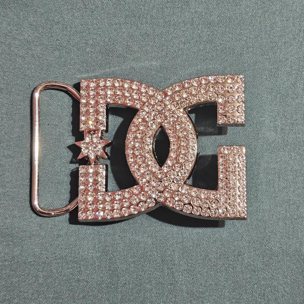 Crystal-Embellished Belt Buckle